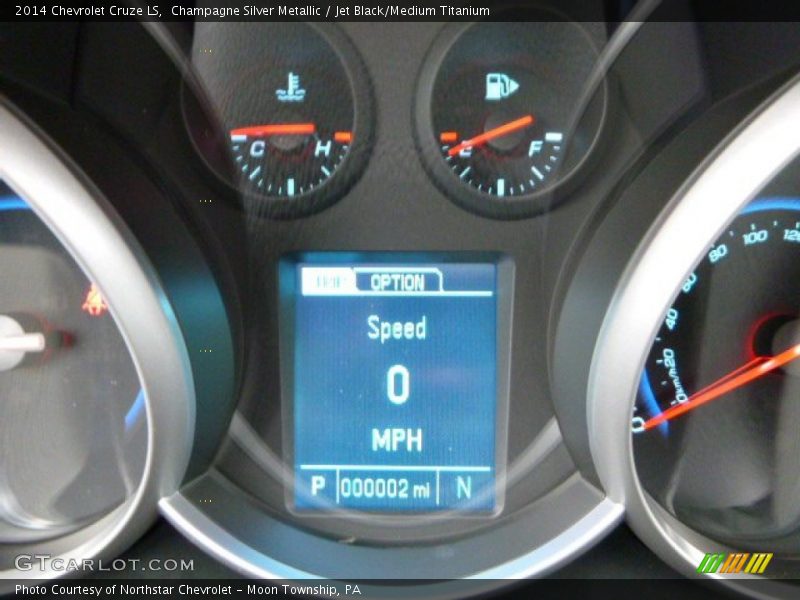 Champagne Silver Metallic / Jet Black/Medium Titanium 2014 Chevrolet Cruze LS