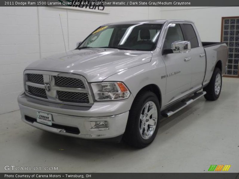 Bright Silver Metallic / Dark Slate Gray/Medium Graystone 2011 Dodge Ram 1500 Laramie Quad Cab 4x4