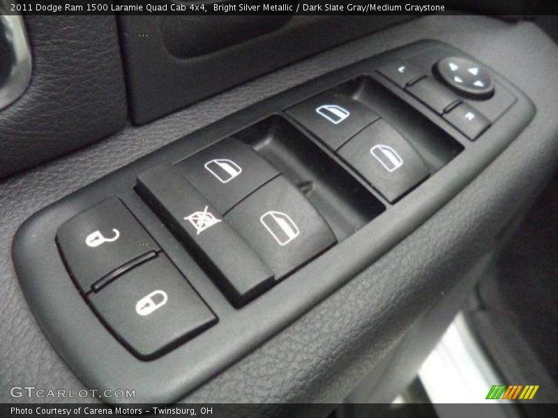 Bright Silver Metallic / Dark Slate Gray/Medium Graystone 2011 Dodge Ram 1500 Laramie Quad Cab 4x4