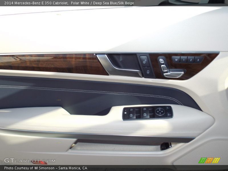 Polar White / Deep Sea Blue/Silk Beige 2014 Mercedes-Benz E 350 Cabriolet