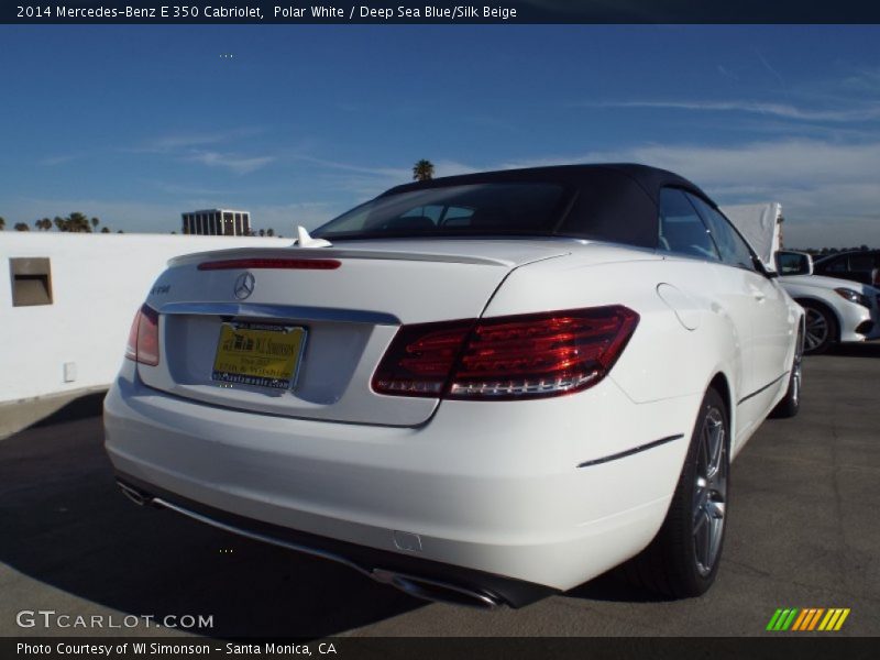 Polar White / Deep Sea Blue/Silk Beige 2014 Mercedes-Benz E 350 Cabriolet