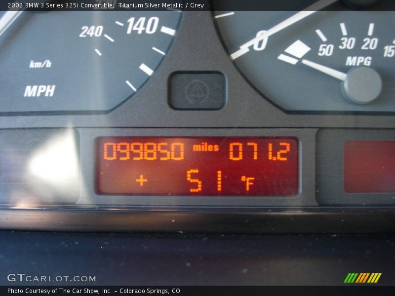 Titanium Silver Metallic / Grey 2002 BMW 3 Series 325i Convertible