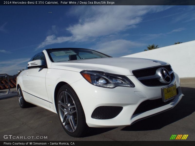Polar White / Deep Sea Blue/Silk Beige 2014 Mercedes-Benz E 350 Cabriolet