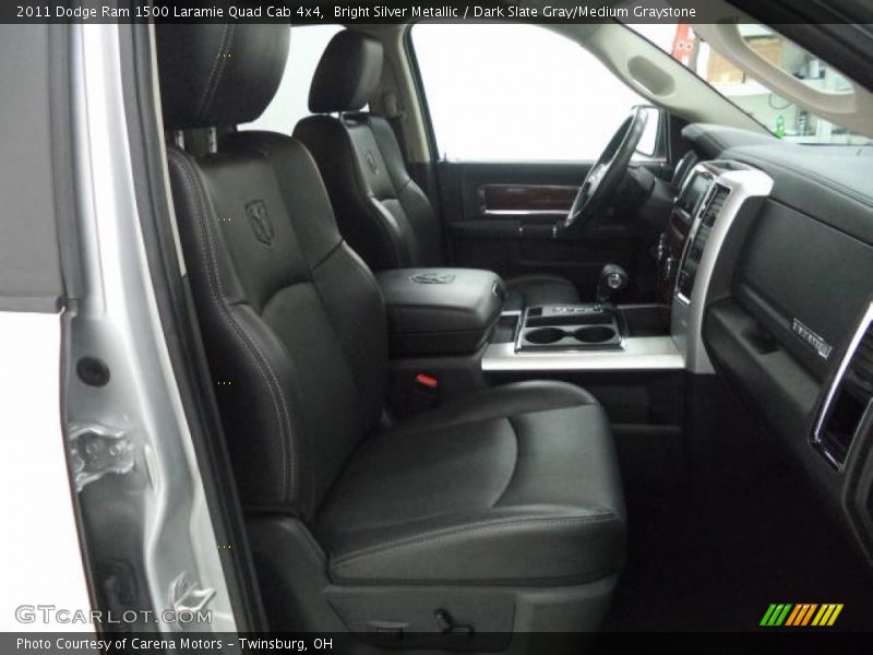 Bright Silver Metallic / Dark Slate Gray/Medium Graystone 2011 Dodge Ram 1500 Laramie Quad Cab 4x4