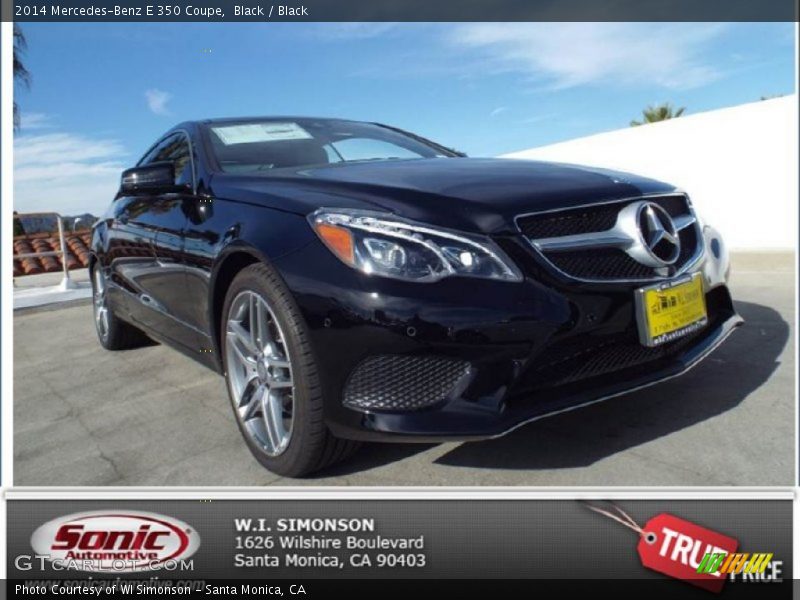 Black / Black 2014 Mercedes-Benz E 350 Coupe