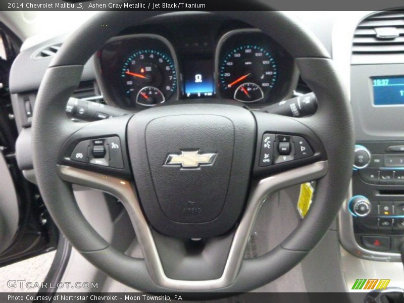 Ashen Gray Metallic / Jet Black/Titanium 2014 Chevrolet Malibu LS