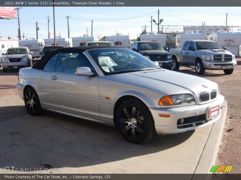 Titanium Silver Metallic / Grey 2002 BMW 3 Series 325i Convertible