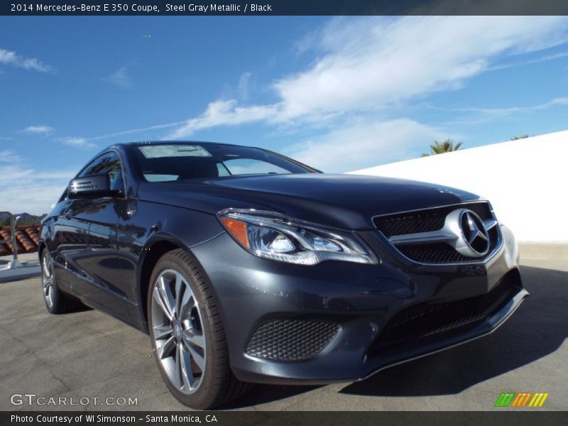 Steel Gray Metallic / Black 2014 Mercedes-Benz E 350 Coupe