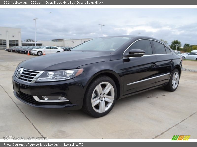 Deep Black Metallic / Desert Beige/Black 2014 Volkswagen CC Sport