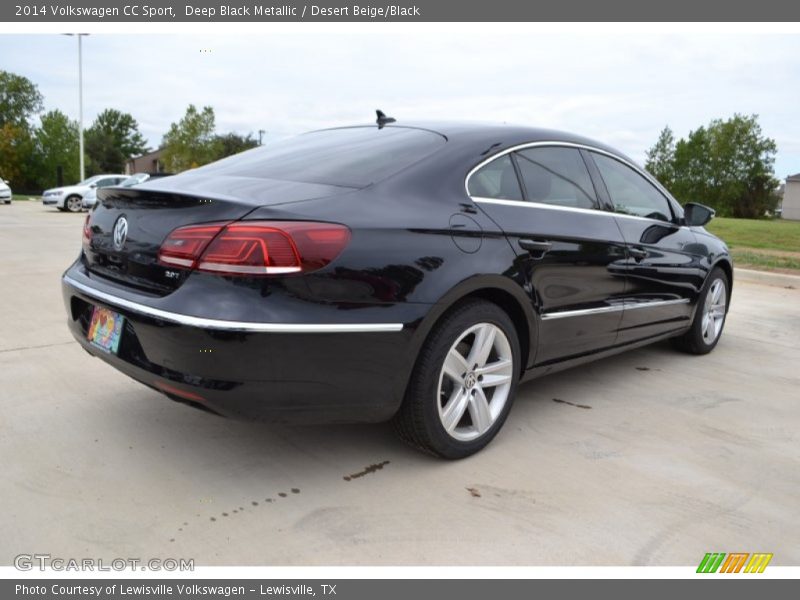 Deep Black Metallic / Desert Beige/Black 2014 Volkswagen CC Sport