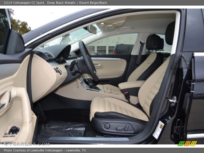 Deep Black Metallic / Desert Beige/Black 2014 Volkswagen CC Sport