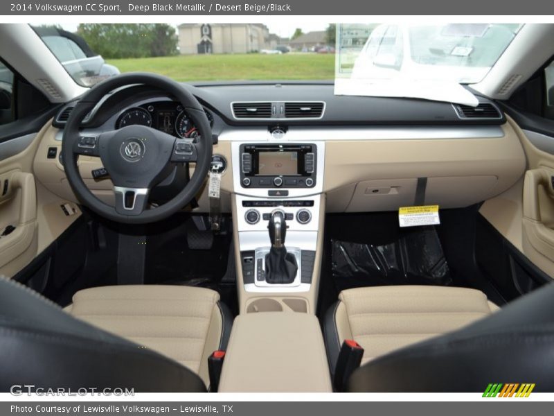 Deep Black Metallic / Desert Beige/Black 2014 Volkswagen CC Sport