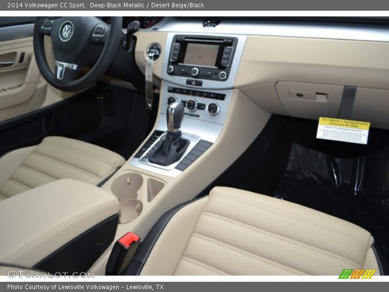 Deep Black Metallic / Desert Beige/Black 2014 Volkswagen CC Sport