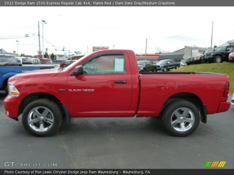 Flame Red / Dark Slate Gray/Medium Graystone 2012 Dodge Ram 1500 Express Regular Cab 4x4