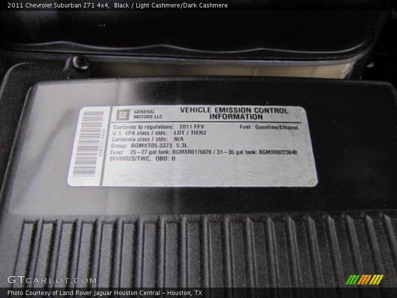 Black / Light Cashmere/Dark Cashmere 2011 Chevrolet Suburban Z71 4x4