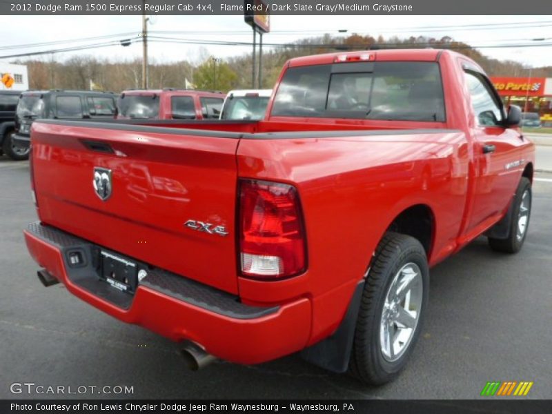 Flame Red / Dark Slate Gray/Medium Graystone 2012 Dodge Ram 1500 Express Regular Cab 4x4