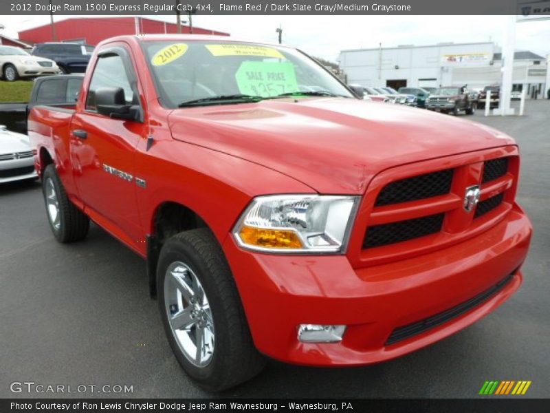 Flame Red / Dark Slate Gray/Medium Graystone 2012 Dodge Ram 1500 Express Regular Cab 4x4