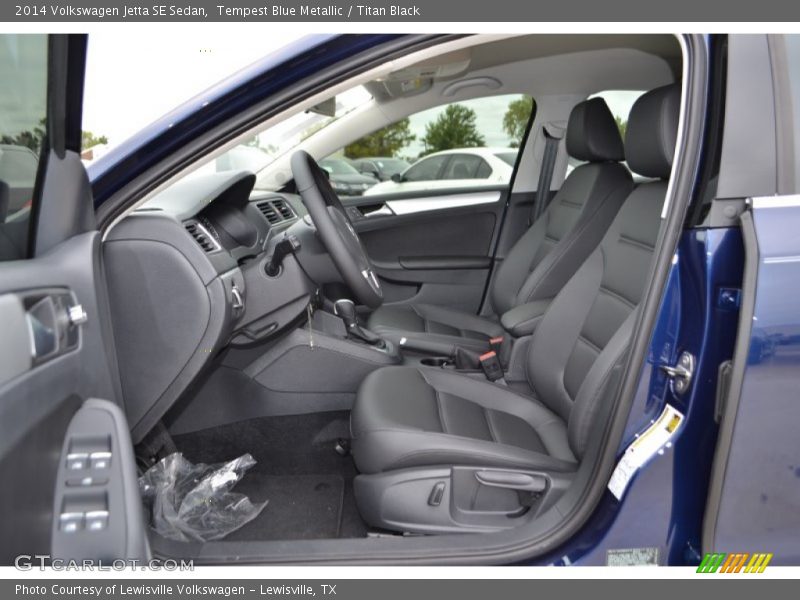 Tempest Blue Metallic / Titan Black 2014 Volkswagen Jetta SE Sedan