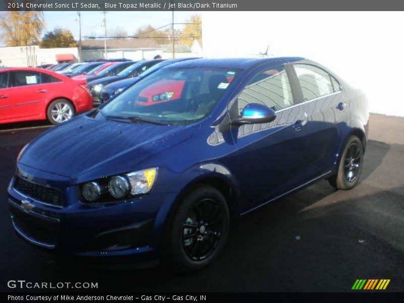 Blue Topaz Metallic / Jet Black/Dark Titanium 2014 Chevrolet Sonic LT Sedan