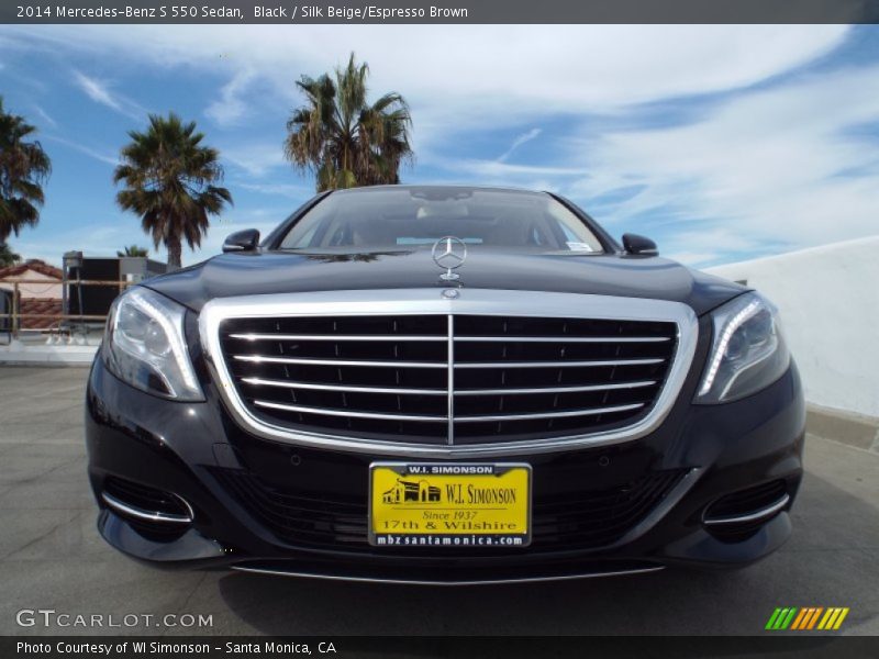 Black / Silk Beige/Espresso Brown 2014 Mercedes-Benz S 550 Sedan