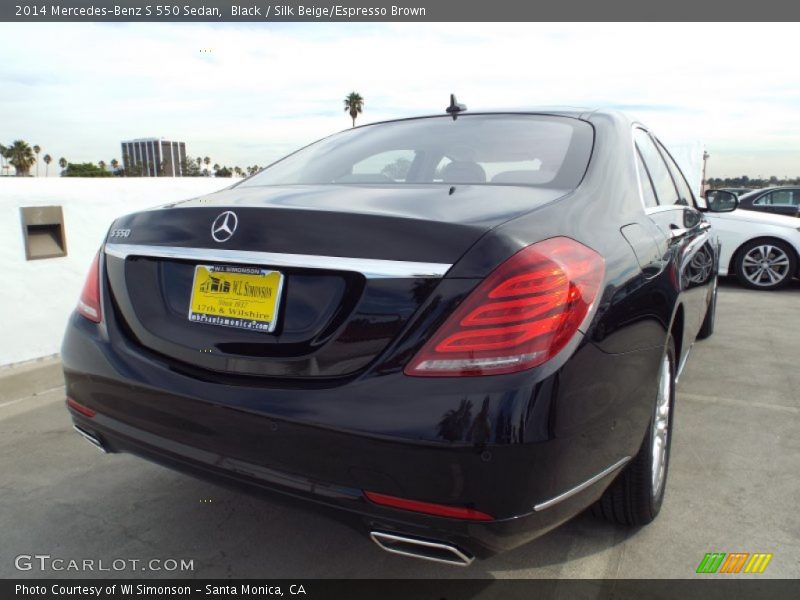 Black / Silk Beige/Espresso Brown 2014 Mercedes-Benz S 550 Sedan