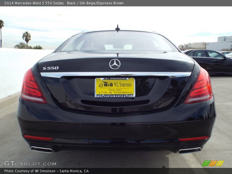 Black / Silk Beige/Espresso Brown 2014 Mercedes-Benz S 550 Sedan