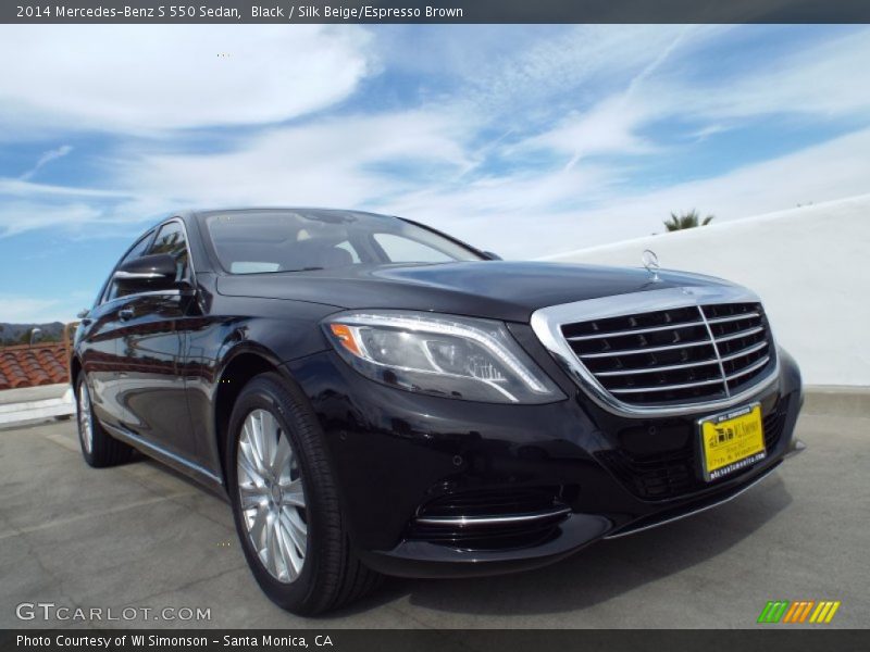 Black / Silk Beige/Espresso Brown 2014 Mercedes-Benz S 550 Sedan