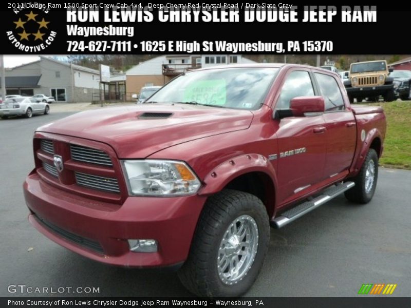 Deep Cherry Red Crystal Pearl / Dark Slate Gray 2011 Dodge Ram 1500 Sport Crew Cab 4x4