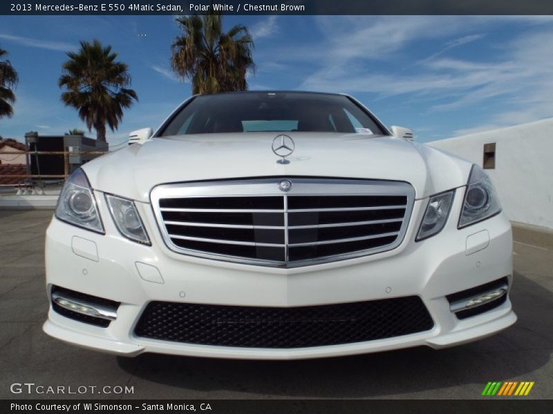 Polar White / Chestnut Brown 2013 Mercedes-Benz E 550 4Matic Sedan