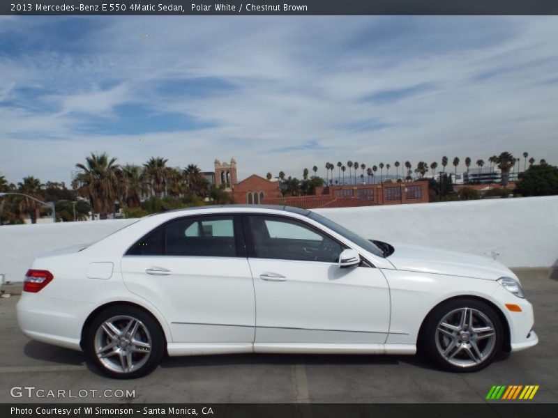 Polar White / Chestnut Brown 2013 Mercedes-Benz E 550 4Matic Sedan