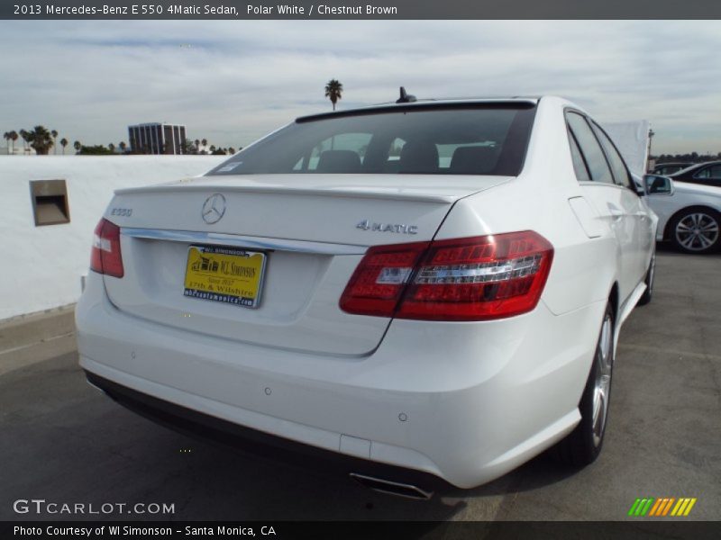 Polar White / Chestnut Brown 2013 Mercedes-Benz E 550 4Matic Sedan