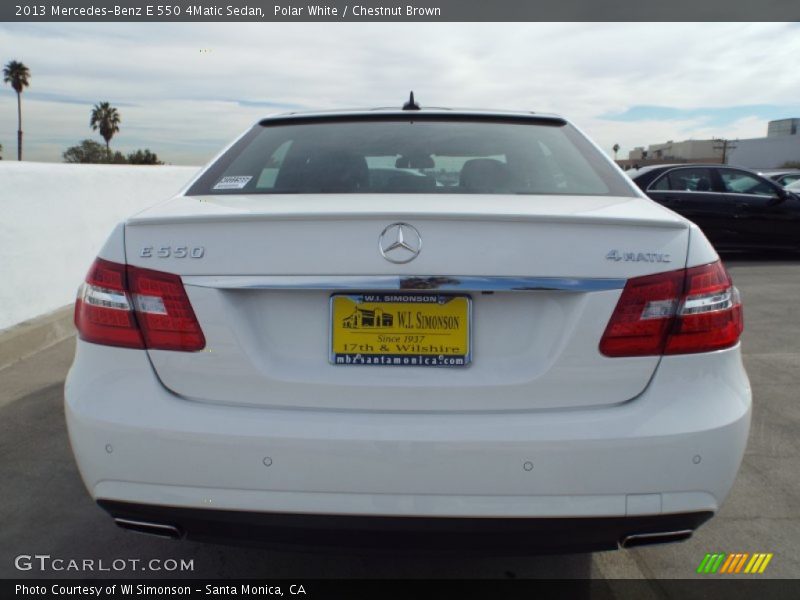 Polar White / Chestnut Brown 2013 Mercedes-Benz E 550 4Matic Sedan