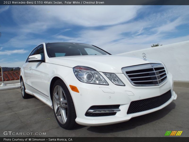 Polar White / Chestnut Brown 2013 Mercedes-Benz E 550 4Matic Sedan