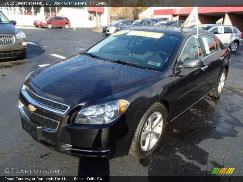Black Granite Metallic / Ebony 2012 Chevrolet Malibu LT