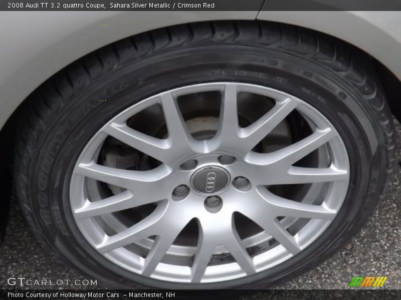 Sahara Silver Metallic / Crimson Red 2008 Audi TT 3.2 quattro Coupe