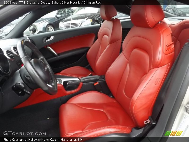 Sahara Silver Metallic / Crimson Red 2008 Audi TT 3.2 quattro Coupe