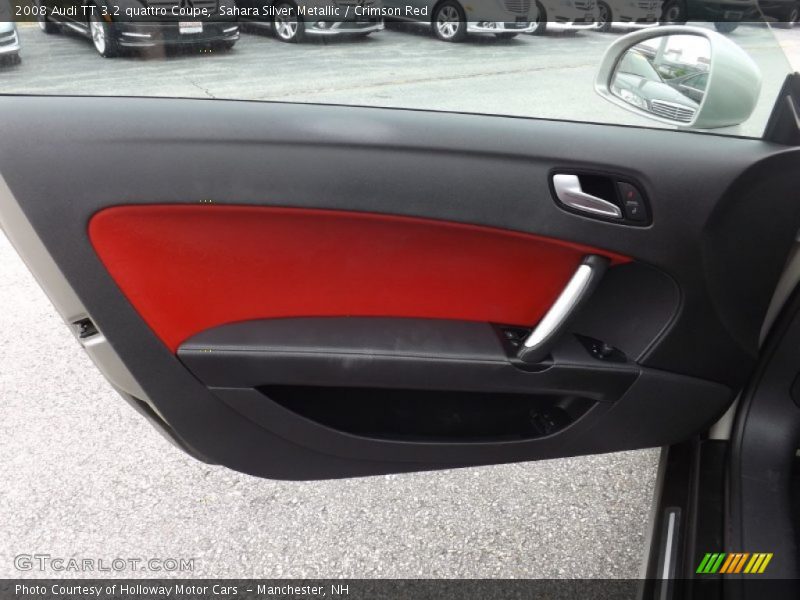 Sahara Silver Metallic / Crimson Red 2008 Audi TT 3.2 quattro Coupe