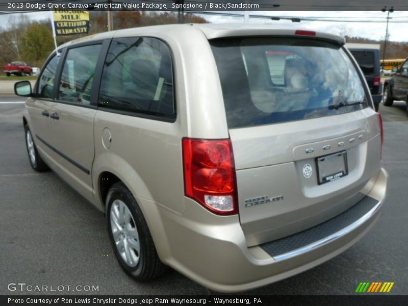 Sandstone / Black/Sandstorm 2013 Dodge Grand Caravan American Value Package