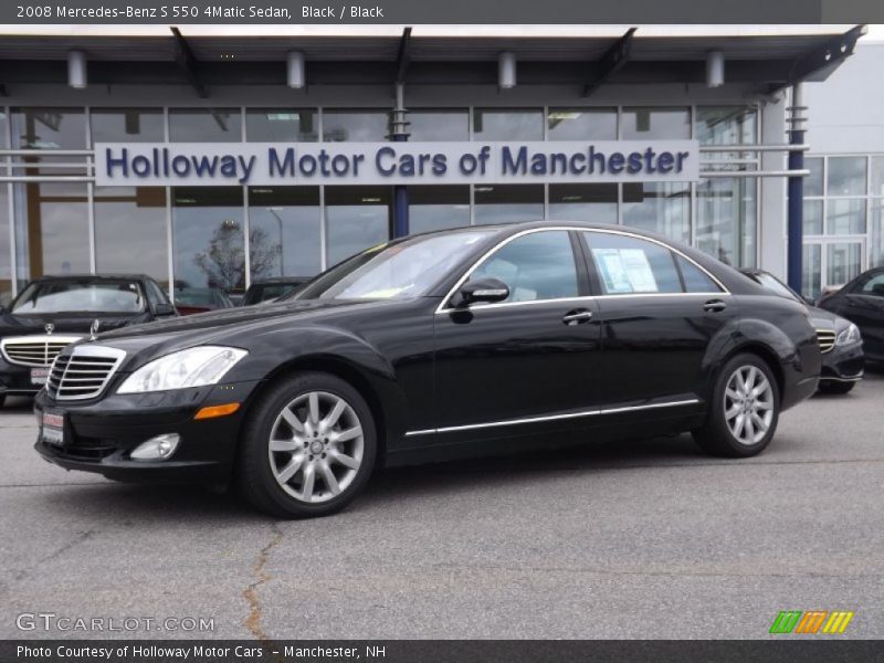 Black / Black 2008 Mercedes-Benz S 550 4Matic Sedan