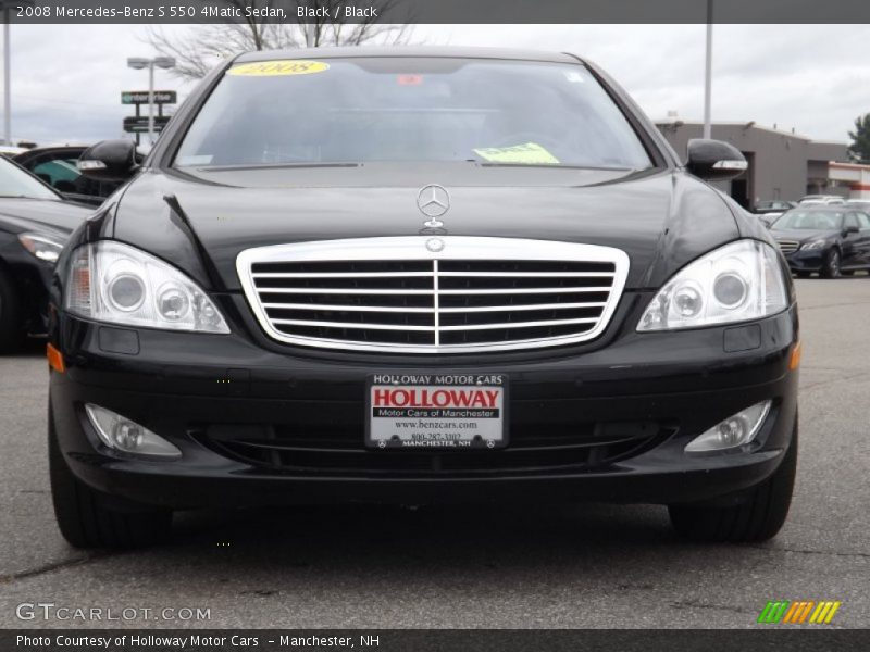 Black / Black 2008 Mercedes-Benz S 550 4Matic Sedan
