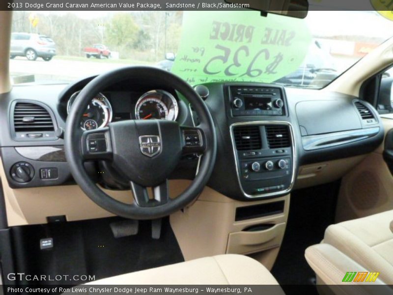 Sandstone / Black/Sandstorm 2013 Dodge Grand Caravan American Value Package
