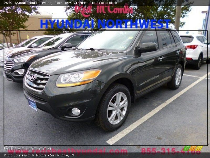 Black Forest Green Metallic / Cocoa Black 2010 Hyundai Santa Fe Limited