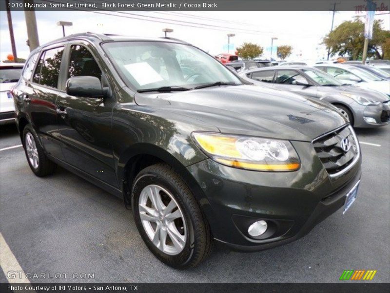 Black Forest Green Metallic / Cocoa Black 2010 Hyundai Santa Fe Limited