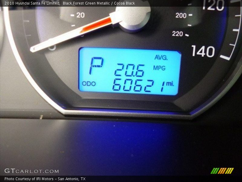 Black Forest Green Metallic / Cocoa Black 2010 Hyundai Santa Fe Limited