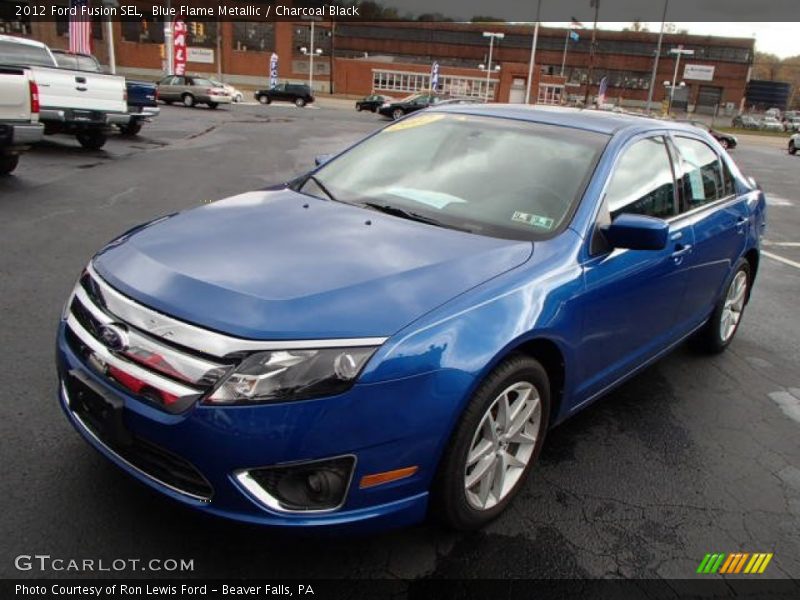 Blue Flame Metallic / Charcoal Black 2012 Ford Fusion SEL