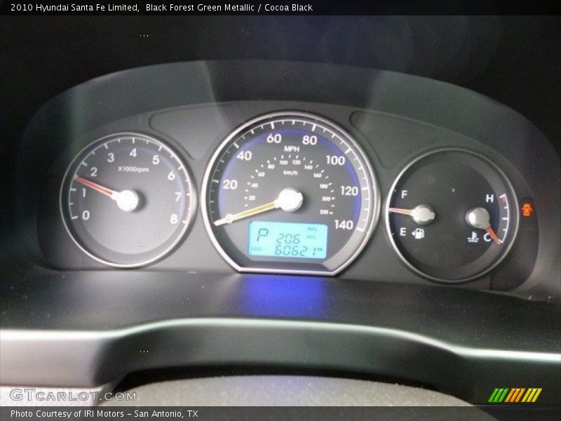 Black Forest Green Metallic / Cocoa Black 2010 Hyundai Santa Fe Limited