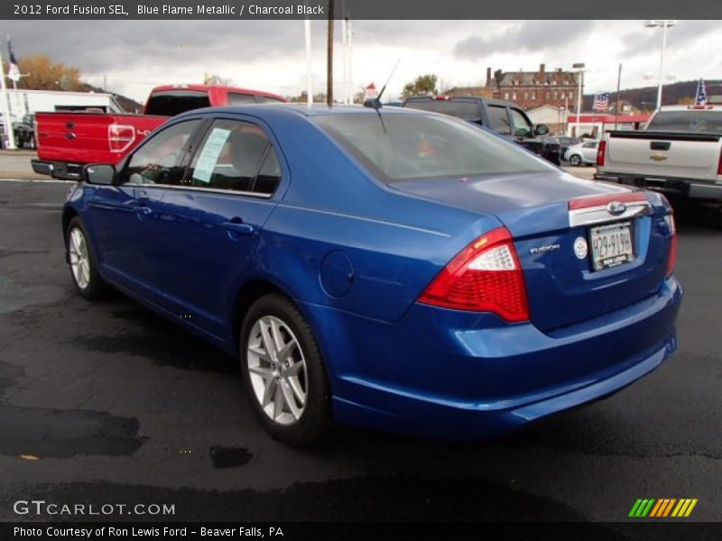 Blue Flame Metallic / Charcoal Black 2012 Ford Fusion SEL