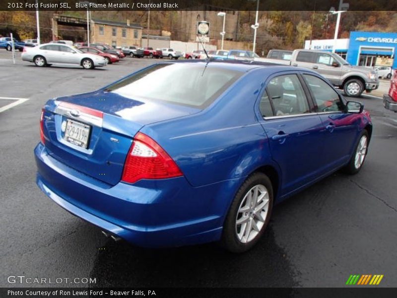 Blue Flame Metallic / Charcoal Black 2012 Ford Fusion SEL