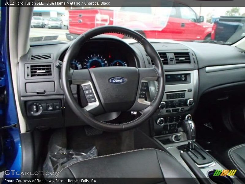 Blue Flame Metallic / Charcoal Black 2012 Ford Fusion SEL