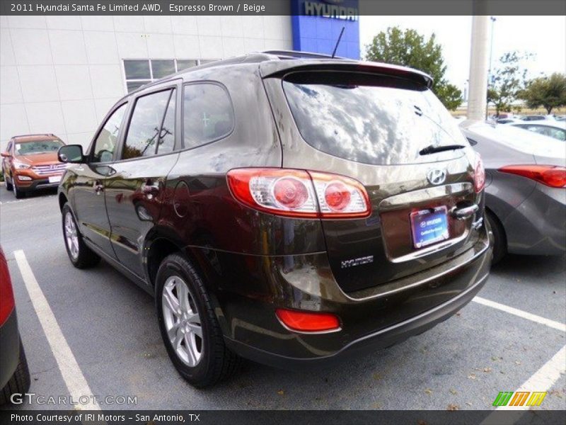 Espresso Brown / Beige 2011 Hyundai Santa Fe Limited AWD